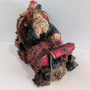 Vintage Three Hands Corp Santa & Elves Holiday Christmas Figurine